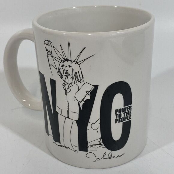 John Lennon New York NYC Power To The People Coffee Tea Cup Mug 2011 - Picture 2 of 5